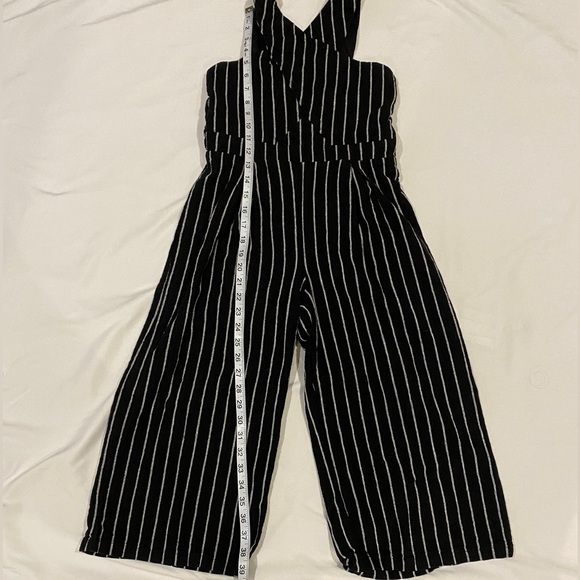 Black and White Striped Kid’s Jumpsuit - Picture 2 of 4